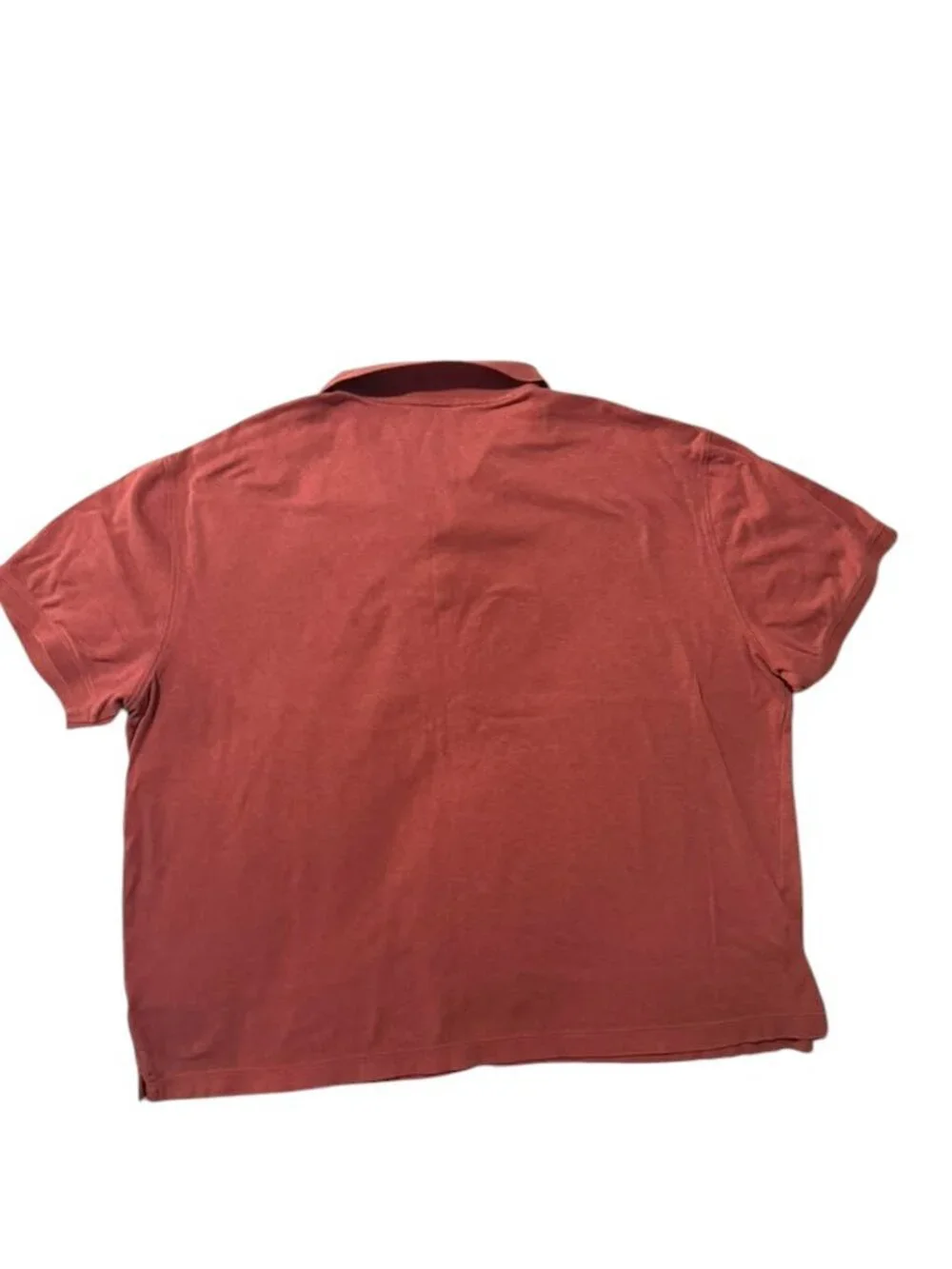 Banana Republic Men's Polo Shirt XL Salmon Pink Cotton Short Sleeve Classic